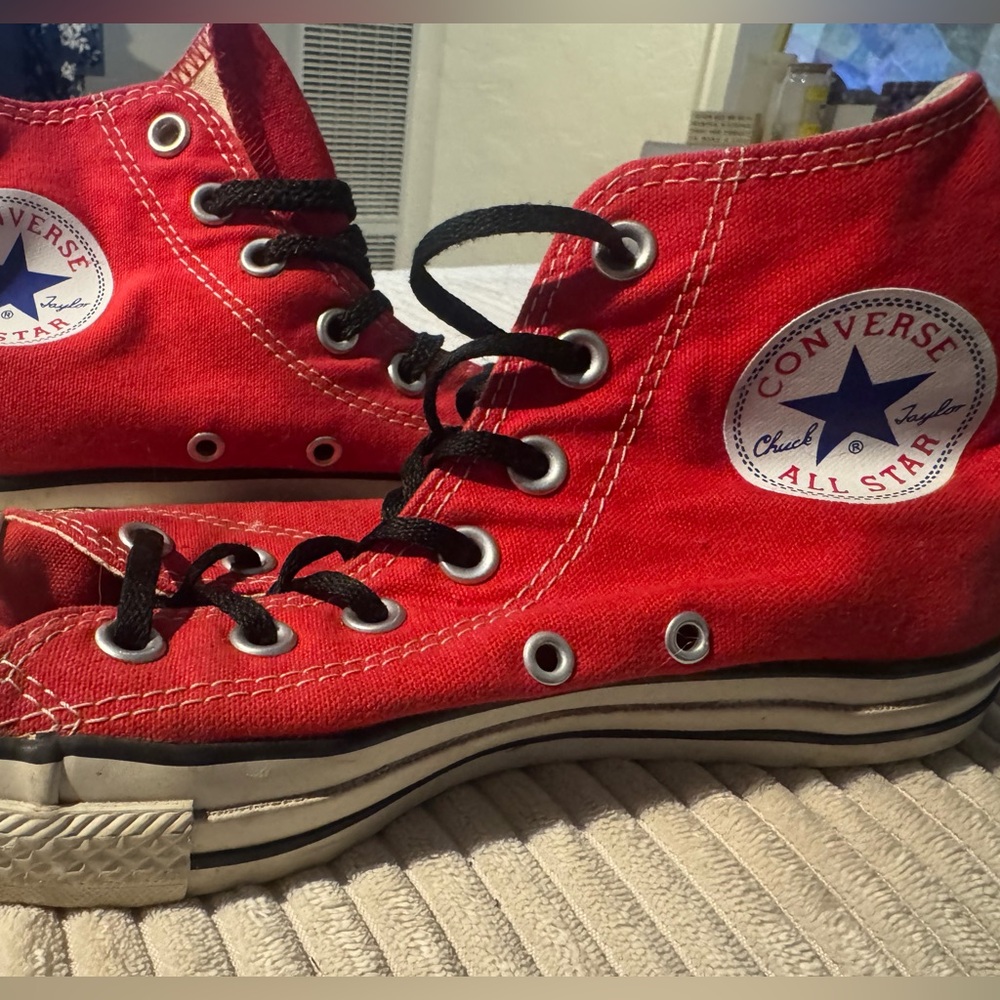 Converse Red High-Top Sneakers